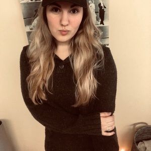 Dark green winter sweater